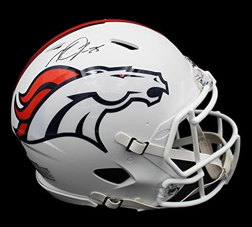 Melvin Gordon assinou o capacete de Denver Broncos Speed ​​Speed