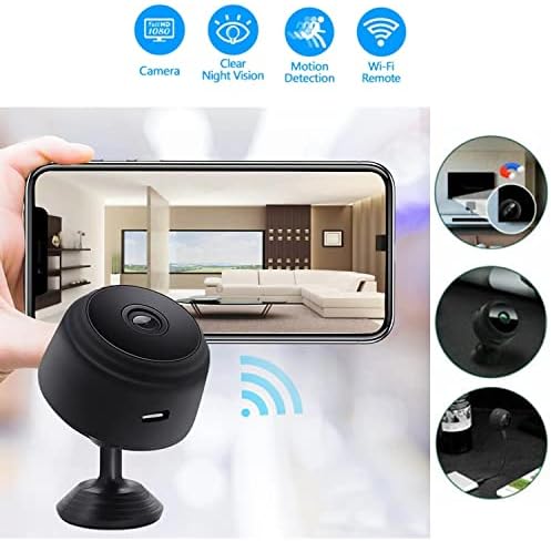 Baoyuted Mini Spy Camera Wireless Hidden, câmera Wi -Fi 1080p para segurança de segurança externa em casa Cams
