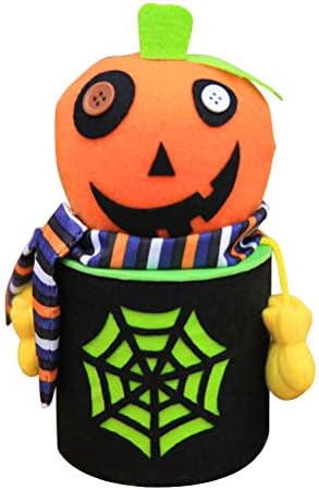 Decorações de casa de Halloween, desenho animado de halloween abóbora jarra de jarra de lata Treat biscoito biscoito de armazenamento de armazenamento de armazenamento caixa de recipiente de bilde de caixa para crianças Halloween Home Party Cosplay