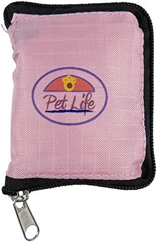 Pet Life Wallet dobrável à prova d'água com zíper dobrável dobrável viajar cachorro cão gato tigela alimentadora de gateador,