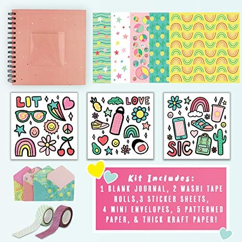 Doodle porco economiza 10% em unsicórnios presentes para meninas - néon iluminam arte + pacote de scrapbook rosa pontilhado