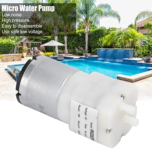 Fafeicy 3pcs Micro Water Bomba, DC6V Mini Motor submersível 4W 4L/min, para acessórios de bomba de ar aquário, bomba de diafragma