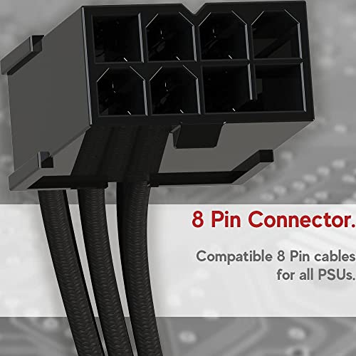 LINKUP - PCIE 5.0 12VHPWR 16PIN 16AWG Cabo de alimentação de alta corrente de mangas de alta linha para RTX4000 a 3 x 8pin PCIE 4.0