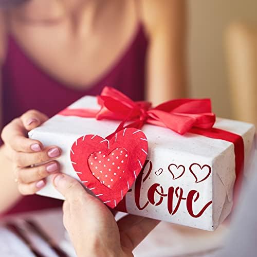 8 PCS DIA DO Dia dos Namorados Conjunto de Estêncil Heart Love Pintura Modelos de estêncil de estêncil Reutil