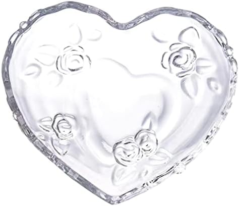 Zerodeko 4pcs jóias cardíacas recipientes para contêiner de recipientes de recipientes de doce recipiente de vidro jóias de coração