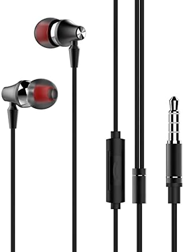 Fones de ouvido com fio Hi-Fi Sound Headphones Handset fone de ouvido de metal compatível com LG G Pad F2 8.0 II 10,1 x 10,1 8.0 II II mais G8X Thinq Stylo 6