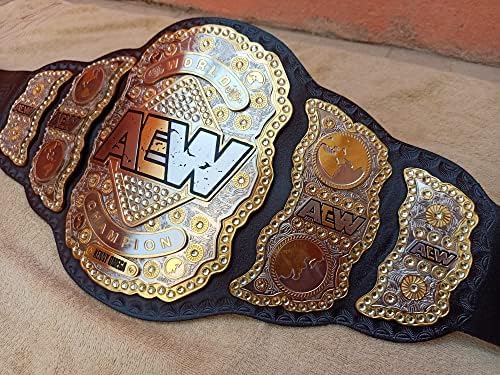 Aew World Championship Belt - Cinturão de Wrestling do Campeonato dos Pesos Pesados ​​- Cinturão - Cinturão do Campeão Mundial