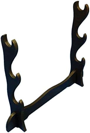 BZMRSDE SWORD SWORD de três camadas, mesa de luxo para Katana ou Wakizashi Swords, titular da tabela de espadas