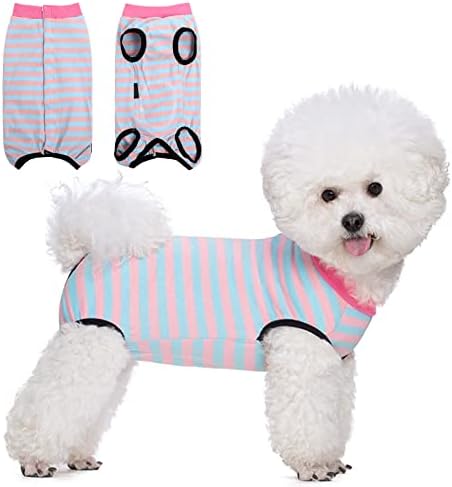 Ikipuko Dog Surgery Recovery Suit, traje de recuperação para gatos de cães após a cirurgia e colarinho eletrônico e traje de esterilização alternativo para fêmeas de cachorro, impedir lamber lamber o macacão de estimação para cirurgia, m