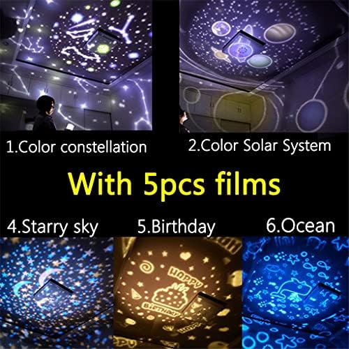 DNATS MAGICO MAGICAL STYRY LED LED Night Night Light Starry Moon Projector Lâmpada noturna Lâmpada rotativa colorida