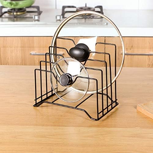 XJJZS Revista Book Shelf Kitchen Drenner Racks Racks Chopping Rutting Pan Pan tampa tampa da tampa da prateleira de armazenamento Bakeware