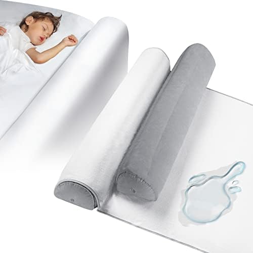 Nihome Inflable Bed Rails para crianças 2PCs com bomba Bumpers de cama sem deslizamento para crianças para crianças portátil Rail