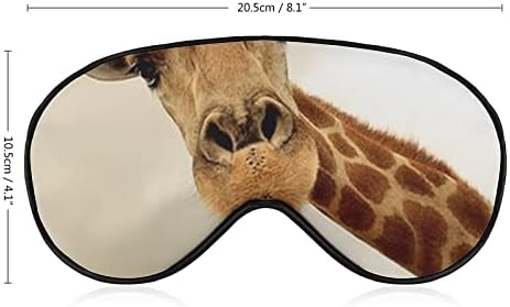 Giraffe Sleep Mask Cober olho para homens bloqueia a luz para viajar de viagem de viagem alça ajustável