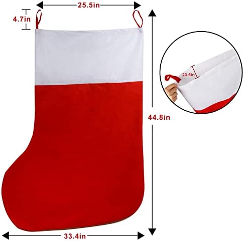 Kimober gigante de grandes dimensões sentiu meia de Natal, meias de Natal penduradas para decorações de festa em família - 45