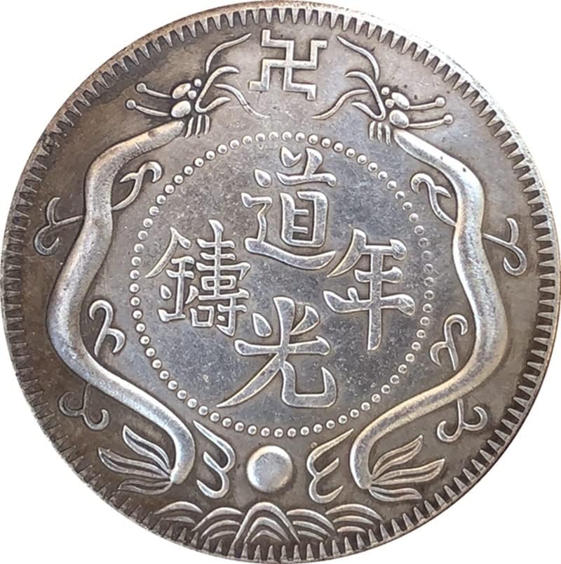 Qingfeng Moedas antigas Dólares de prata antigos Taiwan One Yuan Shouxing Coinage Crafts Collection