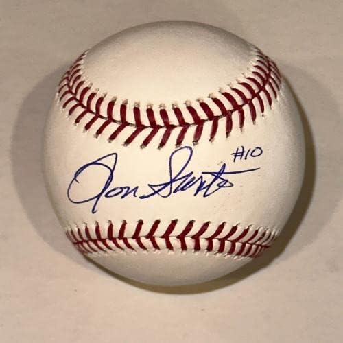 Ron Santo assinou o beisebol oficial da MLB com JSA COA & 10 Inscrp - Baseballs autografados