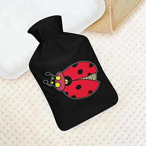 Ladybug Lady Rubber Hot Water Bag 1L com injeção de capa garrafas de água quente para mão quente Proteção a frio Relaxamento