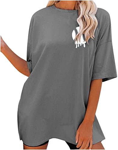 Tunuskat camisetas de grandes dimensões para mulheres beisebol mama tees gráficos de verão ginástica casual shirtts
