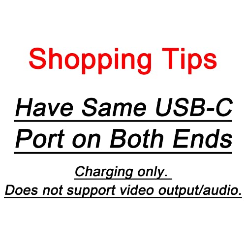 Cabo USB-C para USB-C de 6,6 pés de comprimento 100w 2-pacote, tipo C 20V/5A Cabo de carregador rápido rápido para MacBook