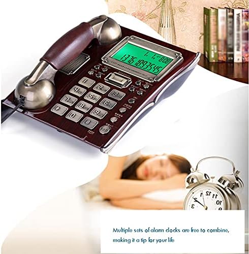 SJYDQ Corded Phone com identificação de chamadas, função de despertador, discando confidencial