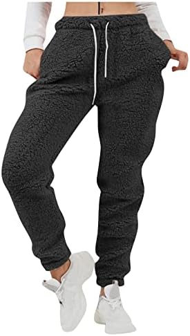 Huankd Women's Pant Fashion 2022 Plexh Casual Pants Loose Comfort Warm Home Calça Casual Casual
