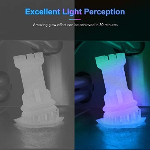 Gigantem brilho no arco -íris escuro Filamento luminoso de 1,75 mm, 1 kg 3D Impressora Gradiente de filamento multicolor