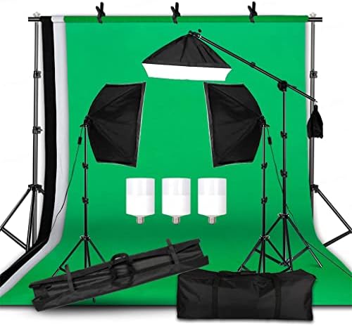 Kit de iluminação de fotografia sjydq, incluindo 2x2m de fundo de foto cenários de musselina saco de luz de luz de luz de luz para estúdio fotográfico para estúdio