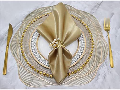 Zjhyxyh 12pcs anel de guardanapo fivela de guardanapo de metal adequado para festas de férias de casamento decoração de mesa