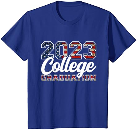 2023 Graduação da faculdade American Flag USA TUDENTS T-shirt idosos