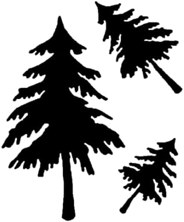 Conjunto de árvores de feliz natal estêncil A5 A4 A3 e vários tamanhos Durável reutilizável para cartões Decoração de scrap.