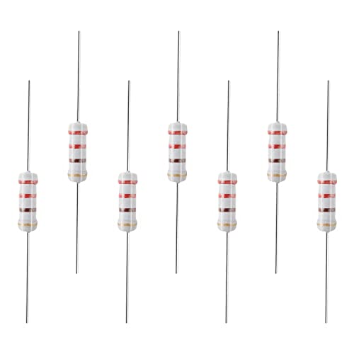 FILECT 75PCS 220OHM Resistor 1W 5% de resistores de filme de óxido metálico Axial Chamado Prova de projetos eletrônicos e