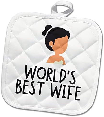3drose 3drose - Rosette - Casal Gifts - Melhor esposa do mundo - Potholders