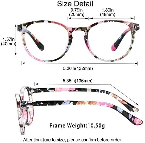 Yein Bifocal Reading Glasses com lentes de bloqueio de luz azul, leitor bifocal para mulheres, moldura oval com dobradiça de
