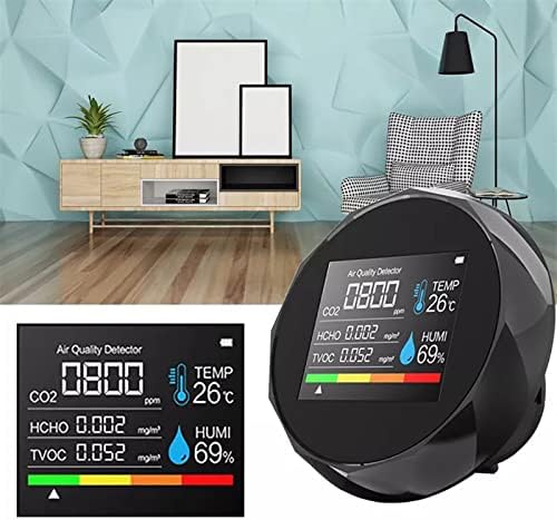 Monitor de qualidade do ar nuopaiplus, sensor de umidade de temperatura digital Testador de ar -qualidade Monitor