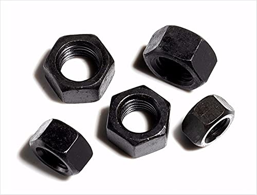 100pcs m4 m5 m6 aço carbono aço preto porca hexágica porca hexagona porca de porca hexagonal