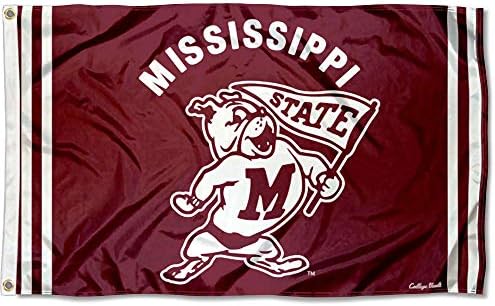 Mississippi State Bulldogs Retro Retro Retro 3x5 Bandeira da faixa