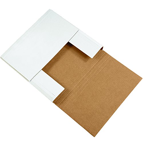 Parceiros Marca PM12122BFSK Easy Fold Mailers, 12,5 Largura, 2 altura, 12,5 Comprimento, branco