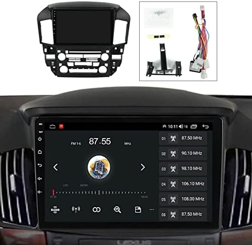 Android 12 estéreo de carros para Lexus RX300/Toyota Harrier 1997-2003 Rádio de tela de tela de toque de 9 polegadas, com o CarPlay Android Auto sem fio, suporta navegação por GPS, WiFi, FM Radio