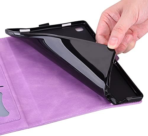 Tablet PC Holster Compatível com Samsung Galaxy Tab A 8,0 2019 SM-T295/T290/T297 Borboleta em relevo Stand dobrável Tampa protetora