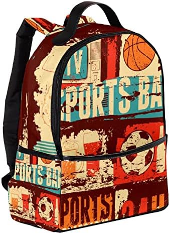 Mochila de viagem VBFOFBV, mochila de laptop para homens, mochila de moda, Modern Sports Basketball Football Futebol Vintage