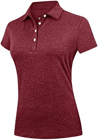 Magnivit Women's Polo Camisetas com 4-Button Lightweight Golf Polo Shirts