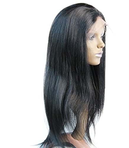 Alta Quanlidade Lace Front Wig Virgin Virgin Remy Humano Yaki Color #1 Jet Black