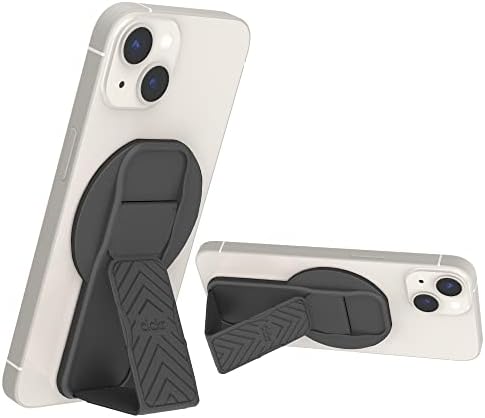 CLCKR Phone Titular & Grip for MagSafe, suporte magnético ajustável e suporte de dedo, projetado para iPhone 14 Pro, 14 Pro Max, 14, 14 Plus, iPhone 13 Pro, 13 Pro Max, Iphone 12 Modelos - Armários cinza