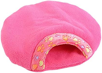 Dekika adorável cama de estimação grande, caverna de gato confortável para animais de estimação para animais de estimação rosa s