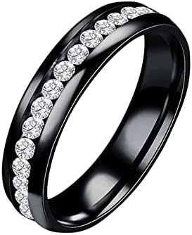 2023 Novo anel de ansiedade de aço de titânio para mulheres tamanho 6 13 largura 8mm anel requintado anel preto areia explodida Ring de diamante acabado anel