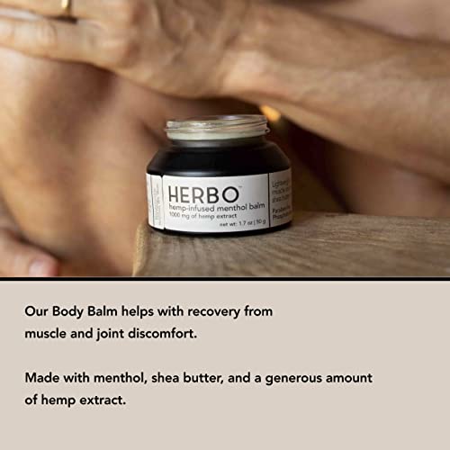 Herbo Mentol Menthol Bush - relaxa os músculos, articulações e nervos - para as costas, pescoço, joelhos, ombros e quadris - alívio natural máximo de 1,7 onças
