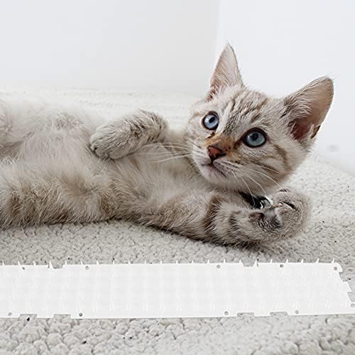 Angoily Cat Spike Mat Pet tapete 10pcs tapetes plásticos com picos gatos de gato tapete externo tapete transparente tapete de gato tape