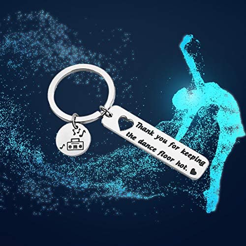 Presente de Keychain para professores de dança da dança da dança do Hollp, presente, obrigado por manter o chaveiro quente da pista