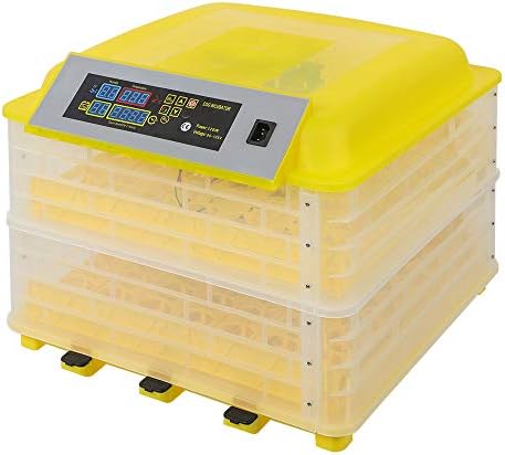 Incubadora de ovo, 2 em 1 96 ovos incubador de incubador totalmente automático incubadores de aves automáticas incubadora de