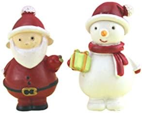 ABOOFAN 2PCS Creative Cartoon Papai Noel e decorações de bolo em forma de boneco para bolo Decoração de Natal de Festa de Natal
